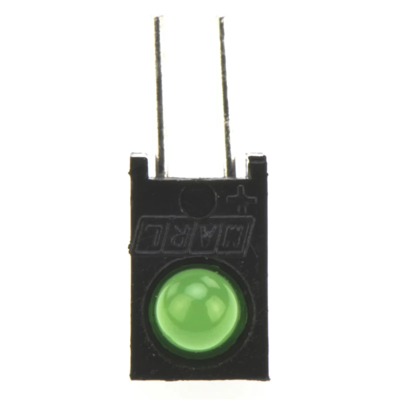 Marl Green Right Angle PCB LED Indicator 3 mm (T-1) 1 LED 2.2 V 113-314-04