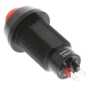 Marl Red Panel Mount Indicator, 1.9V DC, 20mA, Solder Tab Termination, Prominent Bezel, 651-102-04