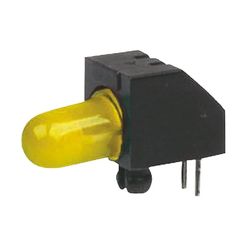 Marl Yellow Right Angle PCB LED Indicator 5 mm (T-1 3/4), 1 LED, 2.1 V 125-511-04