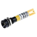 RS PRO Yellow Panel Mount Indicator 24V DC 17mA Solder Tab Termination IP67 Recessed 212-165
