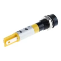 RS PRO Yellow Panel Mount Indicator 24V DC 17mA Solder Tab Termination IP67 Recessed 212-165