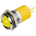 RS PRO Yellow Panel Mount Indicator 48-65V DC 10mA Silver Bezel Prominent 212-244