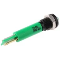 RS PRO Green Panel Mount Indicator 24V DC, 17mA, Solder Lug Termination, IP67, Prominent Bezel 212-200