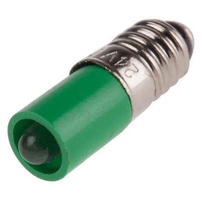 RS PRO Green Indicator Lamp Multichip 24V dc, E5 Base, 6 mm Diameter 211-055