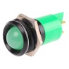 RS PRO Green Panel Mount Indicator, 24 V AC/DC, 20mA, Solder Tab Termination, Prominent Bezel 212-345
