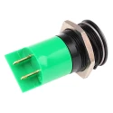 RS PRO Green Panel Mount Indicator, 24 V AC/DC, 20mA, Solder Tab Termination, Prominent Bezel 212-345