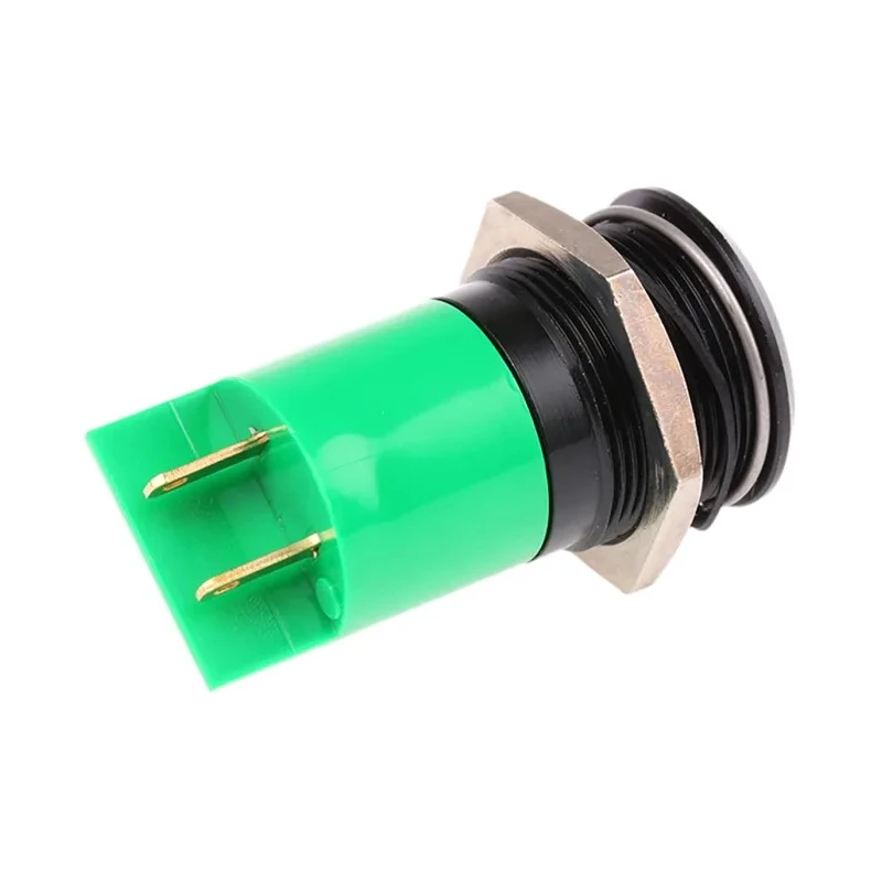 RS PRO Green Panel Mount Indicator, 24 V AC/DC, 20mA, Solder Tab Termination, Prominent Bezel 212-345