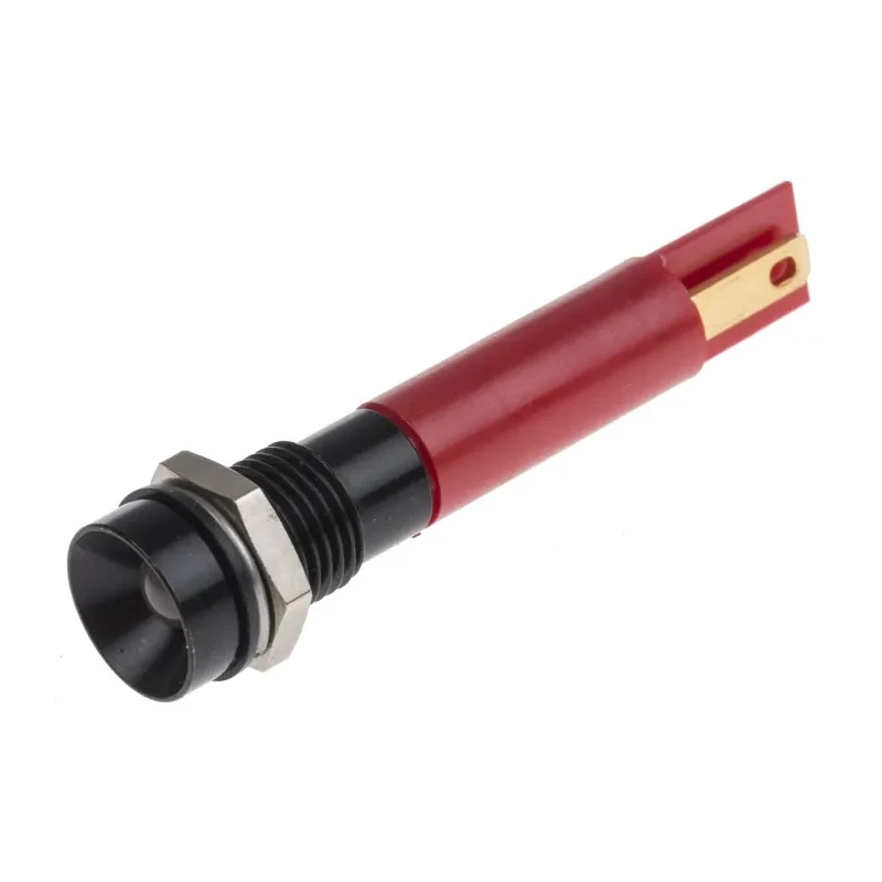 RS PRO Red Panel Mount Indicator 12V 20mA Solder Tab Termination IP67 Recessed Bezel England 212-351