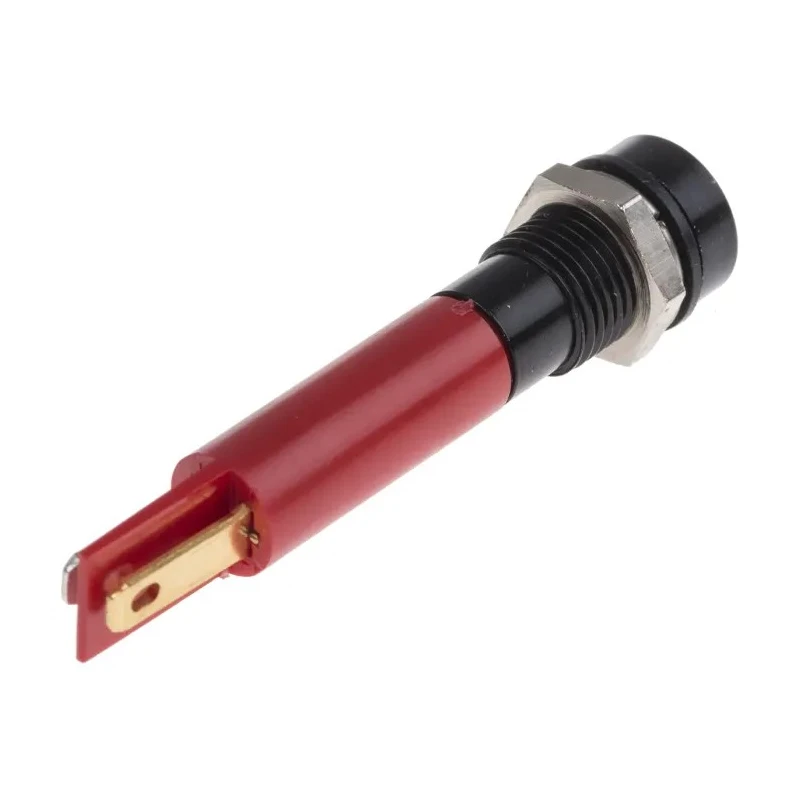 RS PRO Red Panel Mount Indicator 24 V AC/DC 20mA Solder Tab Termination IP67 Recessed 212-402