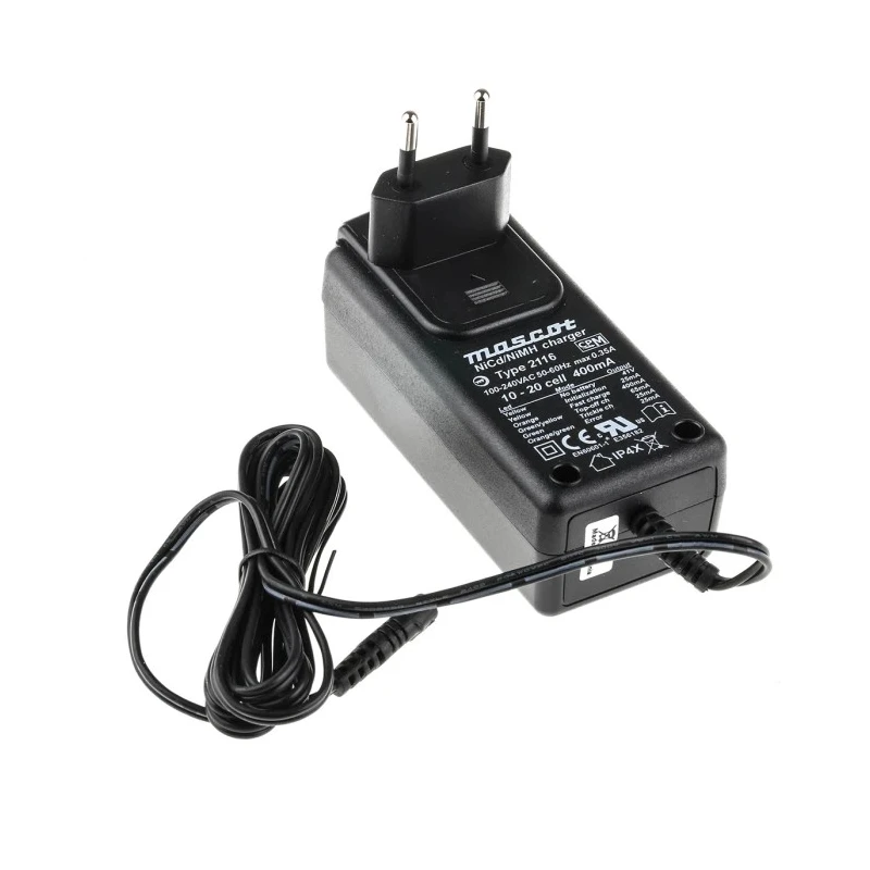Mascot Battery Pack Charger for NiCd and NiMH Batteries 1.3A 16W with UK, US, AUS, EU Plug 2116 10-20 ELEMENTS