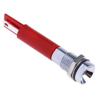 RS PRO Red Panel Mount Indicator 24V dc 20mA Solder Tab Termination IP67 Recessed 212-474