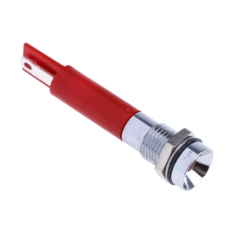 RS PRO Red Panel Mount Indicator 24V dc 20mA Solder Tab Termination IP67 Recessed 212-474