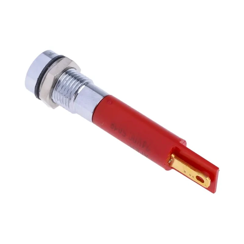 RS PRO Red Panel Mount Indicator 24V dc 20mA Solder Tab Termination IP67 Recessed 212-474
