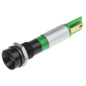 RS PRO Green Panel Mount Indicator, 12V, 17mA, Solder Tab Termination, IP67, Recessed 212-531