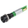 RS PRO Green Panel Mount Indicator, 12V, 17mA, Solder Tab Termination, IP67, Recessed 212-531