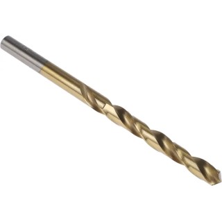 RS PRO High-Speed Steel (HSS) Titanium Nitride Coated Jobber Drill Bit Set, 5.8 mm Diameter, 93 mm Overall Length 213-269