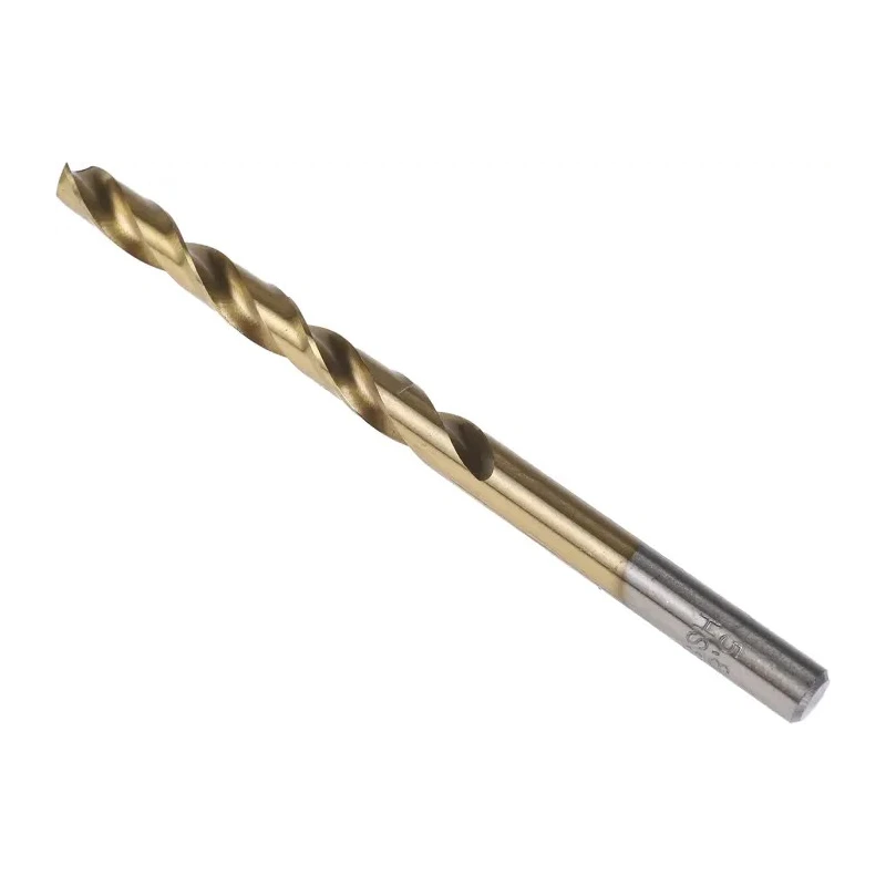 RS PRO High-Speed Steel (HSS) Titanium Nitride Coated Jobber Drill Bit Set, 5.8 mm Diameter, 93 mm Overall Length 213-269