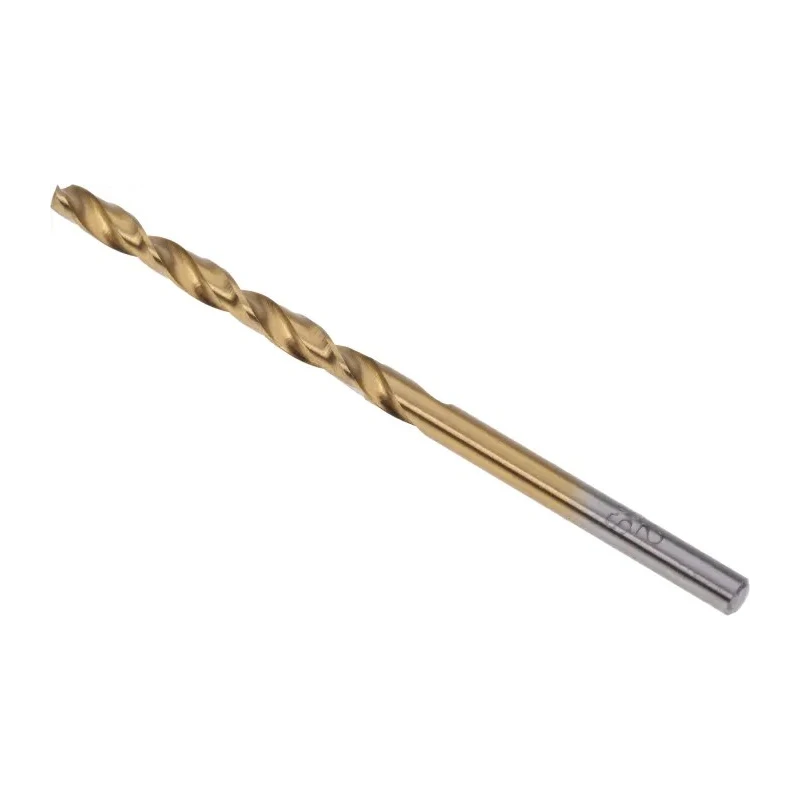 RS PRO High-Speed Steel Titanium Nitride Coated Jobber Drill Bit 3.2mm Shank Size, 65mm Overall Length, 118° Point 213-405