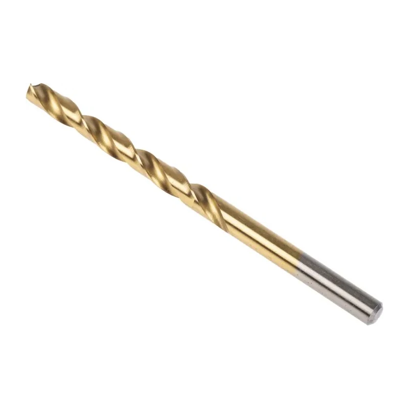 RS PRO High-Speed Steel Jobber Drill Bit Titanium Nitride Coated 93mm Overall Length 5.5mm Shank Size 10 Pieces 213-281