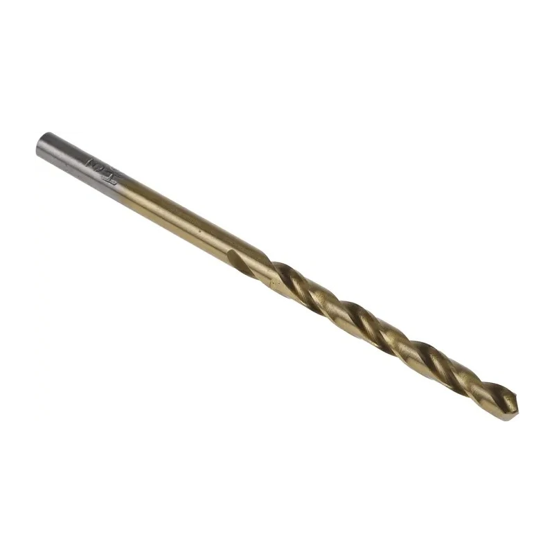 RS PRO High Speed Steel (HSS) Titanium Nitride Coated Jobber Drill Bit, 70mm Overall Length, 3.5mm Shank Size 213-304