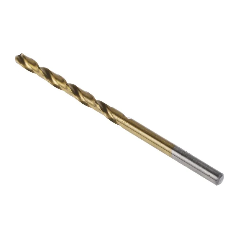 RS PRO High Speed Steel (HSS) Titanium Nitride Coated Jobber Drill Bit, 70mm Overall Length, 3.5mm Shank Size 213-304