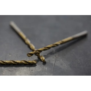 RS PRO Titanium Nitride Coated HSS Jobber Drill Bit Set 3.3mm Shank Size 65mm Overall Length, 10 Pieces 213-398