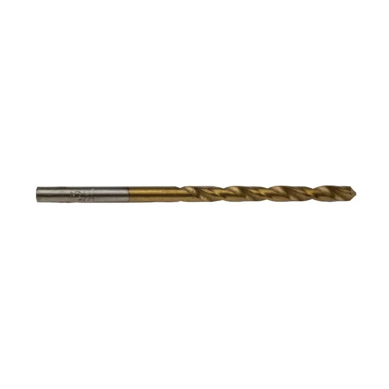 RS PRO Titanium Nitride Coated HSS Jobber Drill Bit Set 3.3mm Shank Size 65mm Overall Length, 10 Pieces 213-398