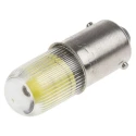 RS PRO Yellow Indicator Lamp Multichip, 24V DC, BA9 Base, 11 mm Diameter 212-339