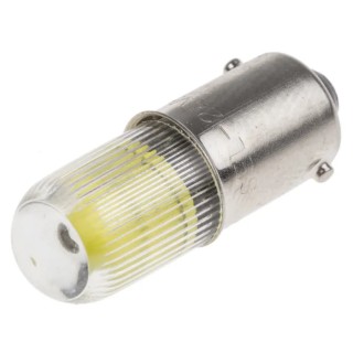 RS PRO Yellow Indicator Lamp Multichip, 24V DC, BA9 Base, 11 mm Diameter 212-339