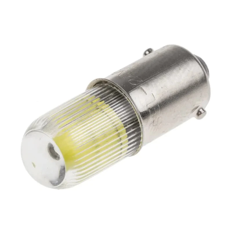 RS PRO Yellow Indicator Lamp Multichip, 24V DC, BA9 Base, 11 mm Diameter 212-339