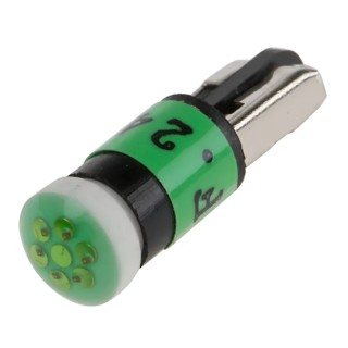 RS PRO Green Indicator Lamp Multichip, 24 V AC/DC, Wedge Base, 5.46 mm Diameter 212-294