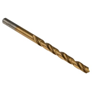 RS PRO High-Speed Steel HSS Jobber Drill Bit, 6.2mm Diameter, 101mm Length, 10 Pieces, Tin Coated, Model 214-155