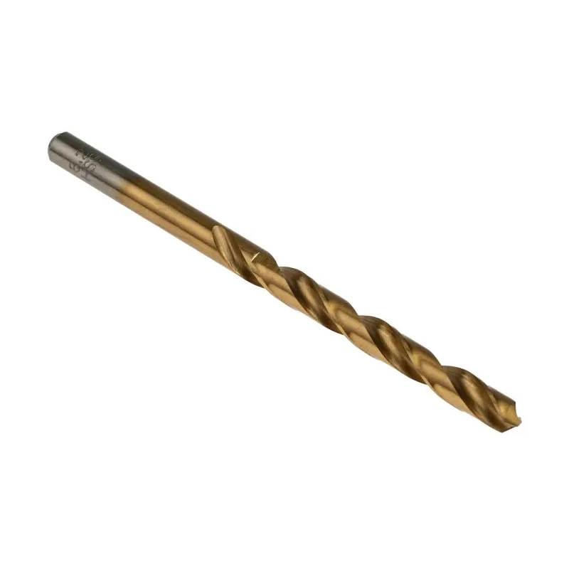 RS PRO High-Speed Steel HSS Jobber Drill Bit, 6.2mm Diameter, 101mm Length, 10 Pieces, Tin Coated, Model 214-155