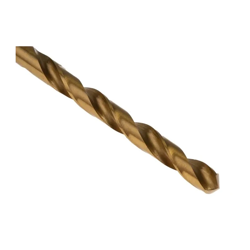 RS PRO High-Speed Steel HSS Jobber Drill Bit, 6.2mm Diameter, 101mm Length, 10 Pieces, Tin Coated, Model 214-155