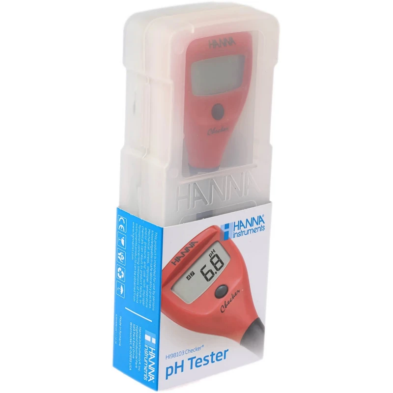 Hanna Instruments pH Meter with ±0.2 pH Accuracy, 0.1 pH Resolution, Max 14 pH Measurement CHECKER1