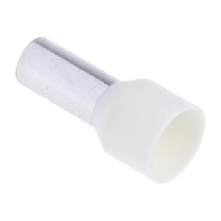 RS PRO Insulated Crimp Bootlace Ferrule 12 mm Pin Length 6.2 mm Pin Diameter Ivory 16.0mm² Wire Size 250-3488