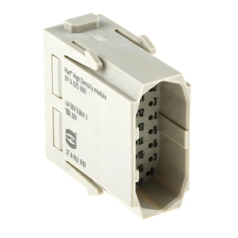 HARTING Heavy Duty Power Connector Module 5A HAN Modular Series Male 25 Contacts 09140253001