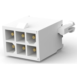 TE Connectivity Mini-Universal MATE-N-LOK Series Straight Through Hole PCB Header 6 Contacts 4.14 mm Pitch 2 Row 1-770178-1