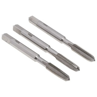 RS PRO Tap Set, M6 Thread, Metric Standard, Straight Flute Hand Tap, HSS Material, 3 Pieces, 66mm Length 215-530
