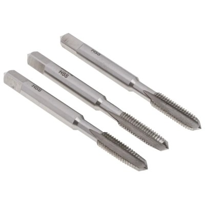 RS PRO Tap Set, M6 Thread, Metric Standard, Straight Flute Hand Tap, HSS Material, 3 Pieces, 66mm Length 215-530