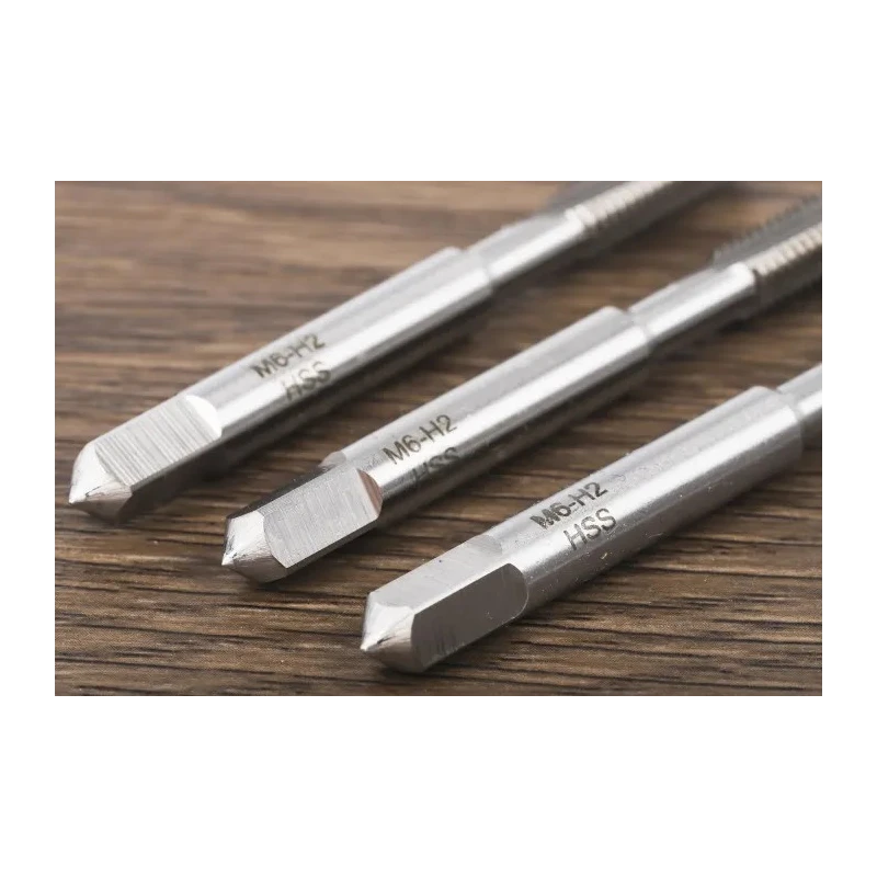 RS PRO Tap Set, M6 Thread, Metric Standard, Straight Flute Hand Tap, HSS Material, 3 Pieces, 66mm Length 215-530