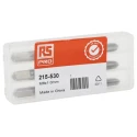 RS PRO Tap Set, M6 Thread, Metric Standard, Straight Flute Hand Tap, HSS Material, 3 Pieces, 66mm Length 215-530