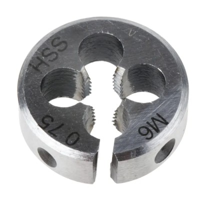 RS PRO High-Speed Steel (HSS) Precision Threading Die M6 x 0.75 mm, 0.8125 in Outside Diameter 215-805