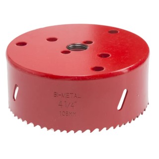 RS PRO High-Speed Steel (HSS) Bi-Metal Hole Saw 108mm Diameter Cut Depth 32mm Model 216-050