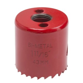 RS PRO 43 mm Diameter HSS Bi-Metal Hole Saw for Non-Ferrous Metal, Wood, Ferrous, Plastic 216-145