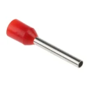 RS PRO Insulated Crimp Bootlace Ferrule with 12 mm Pin Length, 1.7 mm Pin Diameter, Red for 18 AWG Wire 250-3438
