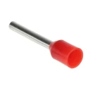 RS PRO Insulated Crimp Bootlace Ferrule with 12 mm Pin Length, 1.7 mm Pin Diameter, Red for 18 AWG Wire 250-3438