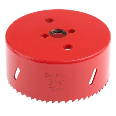 RS PRO 98 mm Diameter HSS Bi-Metal Hole Saw Drill Bit 6 TPI Teeth 32 mm Cut Depth 216-280