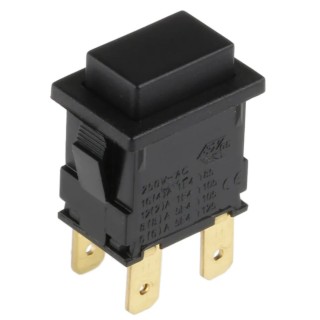 Arcolectric (Bulgin) Ltd 8300 Series Push Button Switch Momentary Panel Mount 12.9 mm Cutout DPDT 250V AC H8351ABAAA