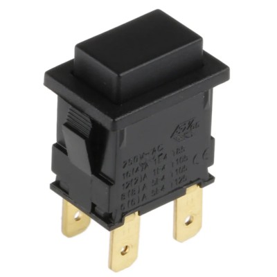 Arcolectric (Bulgin) Ltd 8300 Series Push Button Switch Momentary Panel Mount 12.9 mm Cutout DPDT 250V AC H8351ABAAA